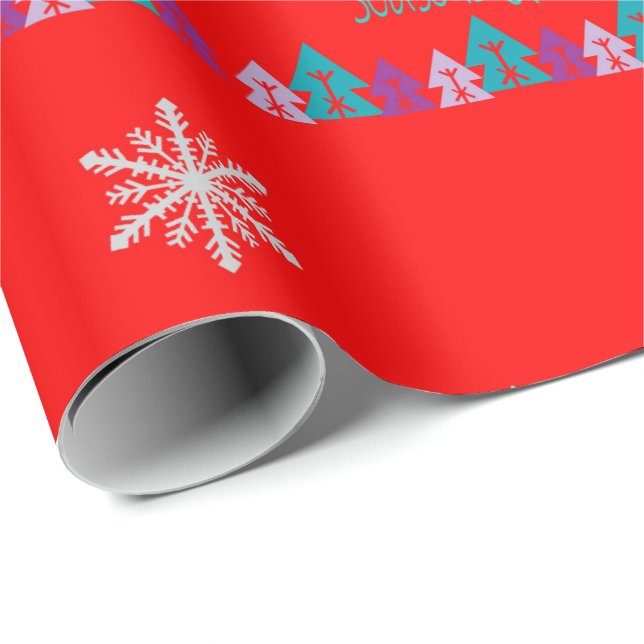 Frohe Weihnachtszeit Grüße Papier Wrapping Geschenkpapier (Rolleneckpunkt)