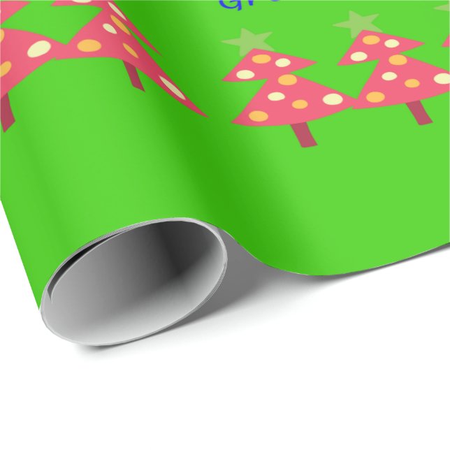 Frohe Weihnachtszeit Grüße Papier Wrapping Geschenkpapier (Rolleneckpunkt)