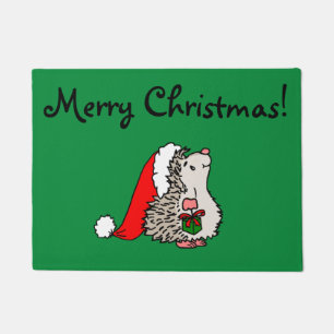 Frohe Weihnachtszeit-Igel Fußmatte