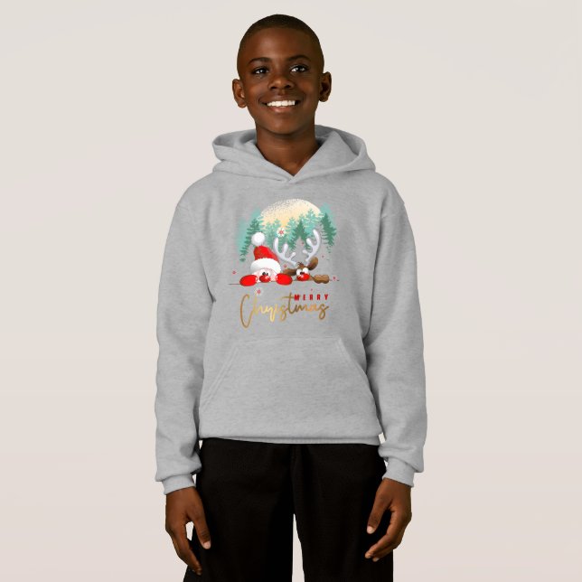 Frohe Weihnachtszeit | Kids Pullover Hoodie (Vorne ganz)