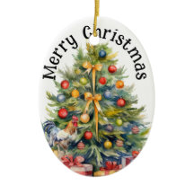 Frohe Weihnachtszeit mit Weihnachtsbaum