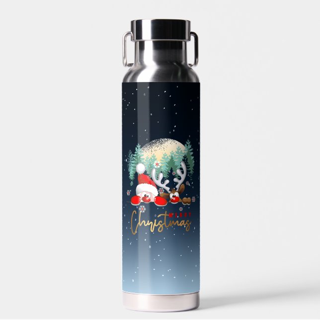 Frohe Weihnachtszeit | Wasserflasche Trinkflasche (Vorne)
