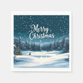 Frohe Weihnachtszeitung Napkin Serviette