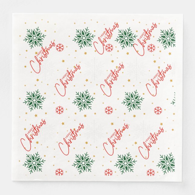 Frohe Weihnachtszeitung Napkin Serviette (Vorderseite)