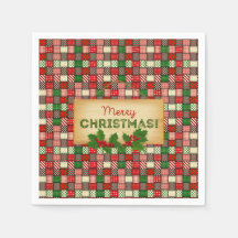 Frohe Weihnachtszeitung Napkins