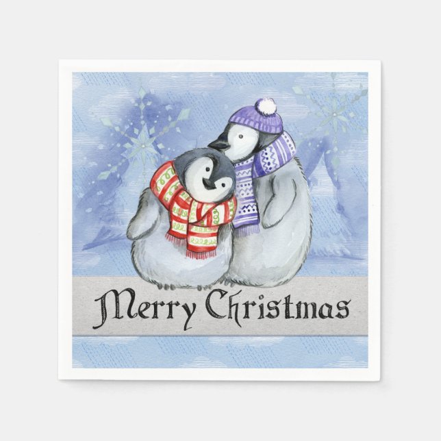 Frohe Weihnachtszeitung Napkins Serviette (Vorderseite)