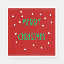 Frohe Weihnachtszeitung Napkins