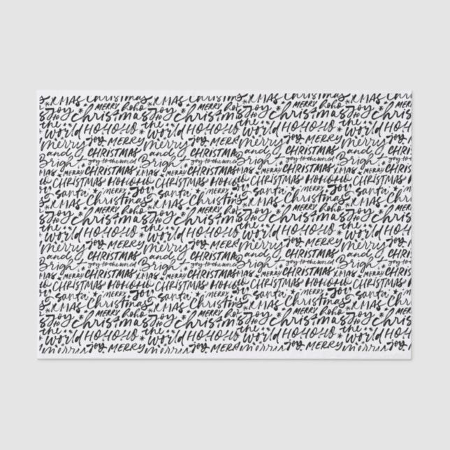 Frohe Weihnachtszettel Seidenpapier (Vorderseite)