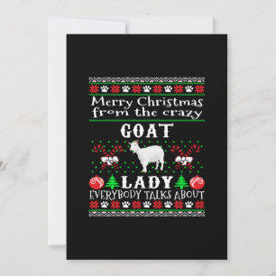 Frohe Weihnachtsziege Lady Ugly Geschenk Feiertagskarte