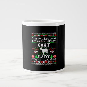 Frohe Weihnachtsziege Lady Ugly Geschenk Jumbo-Tasse