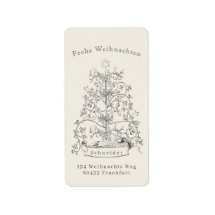 Frohe Weihnacten Adressaufkleber