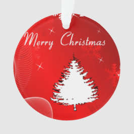 Frohe weiße Weihnachtsbaume Silhouette Ornament