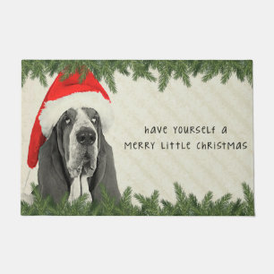 Frohe wenig Weihnachten Basset Hounds Fußmatte