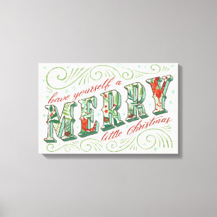 Frohe wenig Weihnachten der Feiertags-Freude-  Leinwanddruck