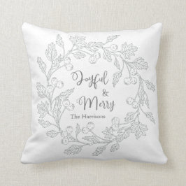 Frohe Winter Berries Weihnachten Kissen