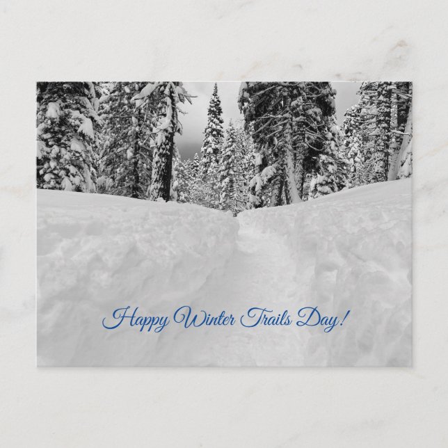 Frohe Winter Trails Day!  Postkarte (Vorderseite)