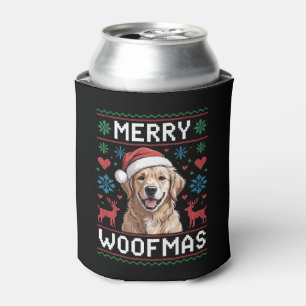 Frohe Woofmas Golden Retriever Weihnachtshut Hund Dosenkühler