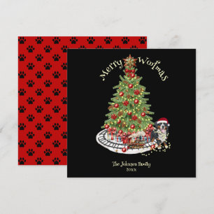 Frohe Woofmas Hunde-Design - Berner Sennenhund Feiertagskarte