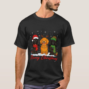Frohe Woofmas Santa Rentier Elf Dachshund Weihnach T-Shirt