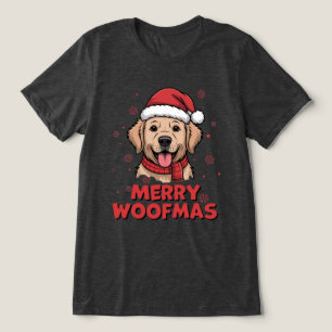 Frohe Woofmas - Weihnachten mit einem süßen Santa- Tri-Blend Shirt