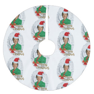 Frohe xmas Hillary Clinton Tree Rock Polyester Weihnachtsbaumdecke