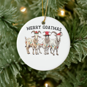 Frohe Ziege Weihnachten Tier Ziegenliebhaber Frohe Keramik Ornament