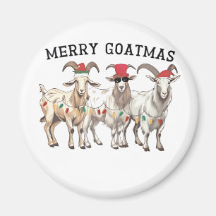 Frohe Ziege Weihnachten Tier Ziegenliebhaber Frohe Magnet