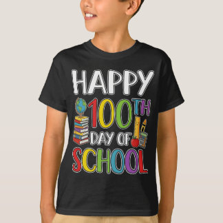 Frohen 100. Schultag Lehrer Schüler T-Shirt