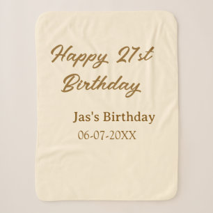 Frohen 21. Geburtstag braun Pastell Gelb Name Datu Sherpadecke