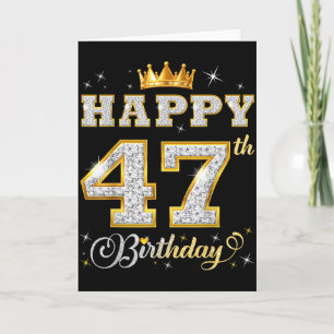 Frohen 47. Geburtstag 47 Jahre alte Frauen Männer Karte