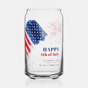 Frohen 4. Juli Unabhängigkeitstag USA Party Dosenglas