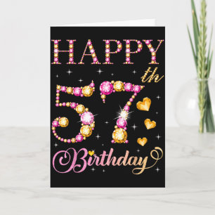 Frohen 57. Geburtstag 57 Jahre alte Männer Frauen Karte