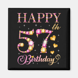Frohen 57. Geburtstag 57 Jahre alte Männer Frauen Magnet