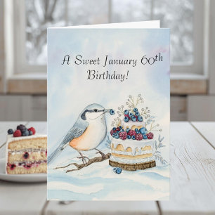 Frohen 60. Geburtstag im Januar Kleiber Karte