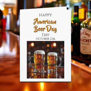 Frohen Amerikanischen Biertag 27. Oktober Karte