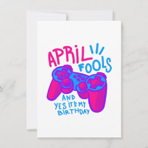 frohen April-Schluckauf-Tag Geburtstag Gamer Einladung
