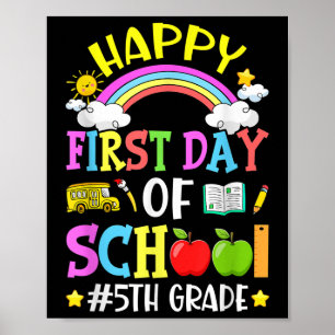 Frohen ersten Schultag 5. Klasse Süß zurück zur Sc Poster