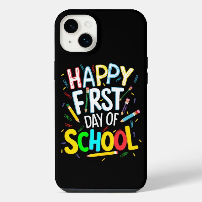 Frohen ersten Schultag iPhone Hülle (Rückseite)