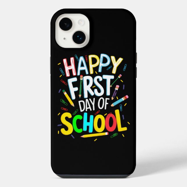 Frohen ersten Schultag iPhone Hülle (Rückseite)