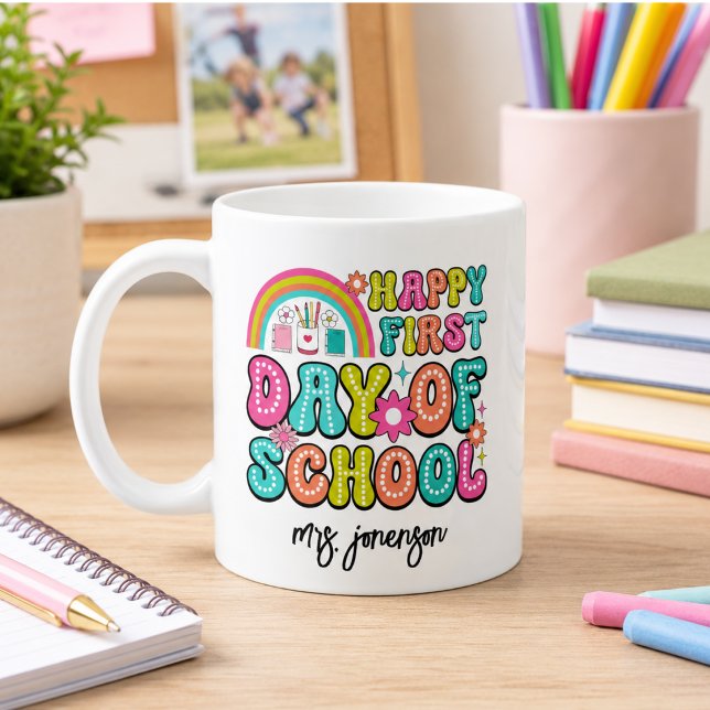 Frohen ersten Schultag  Kaffeetasse (Happy First Day of School Coffee Mug)