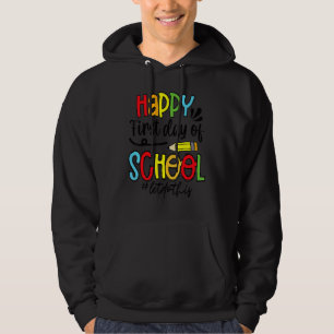 Frohen ersten Schultag Lasst uns loslegen Jungs zu Hoodie