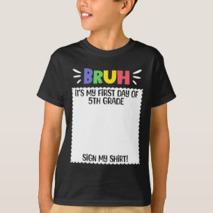 Frohen ersten Schultag Lehrer Erster Tag der 5. T-Shirt