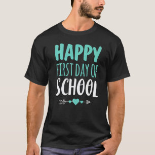 Frohen ersten Schultag Lehrer Schüler Pfeil C T-Shirt