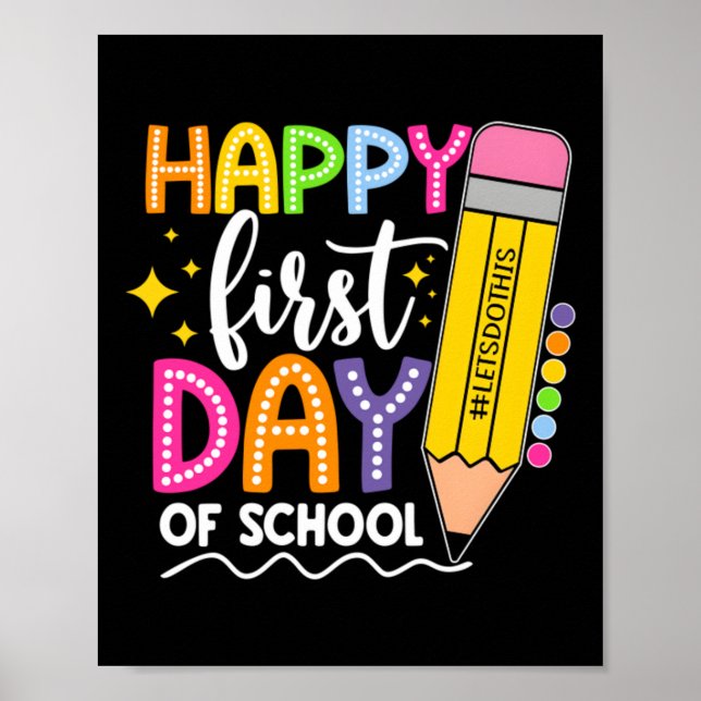 Frohen ersten Schultag. Los geht's Poster (Vorne)