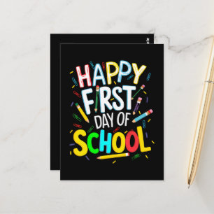 Frohen ersten Schultag Postkarte