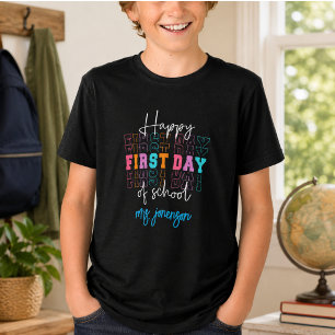 Frohen ersten Schultag Tri-Blend Shirt