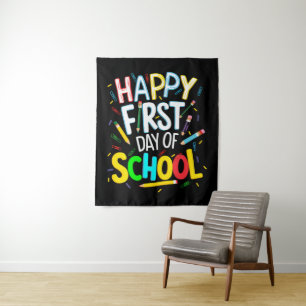 Frohen ersten Schultag Wandteppich