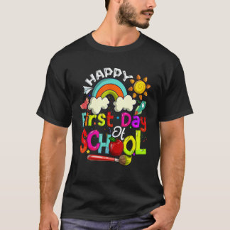 Frohen ersten Tag Willkommen zurück in der Schule  T-Shirt