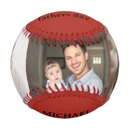 Frohen ersten Vatertag personalisierter Name & Fot Baseball