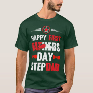FROHEN ERSTEN VATERTAG STIEFVATER Geschenk für Dad T-Shirt